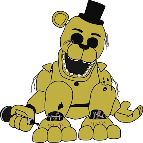 Withered Golden Freddy Five Nights At Freddys 2 Fnaf Golden Freddy