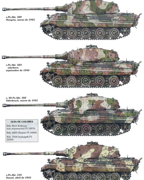 German King Tiger Ii Tanks Camouflage Schemes Tiger Ii Tanks