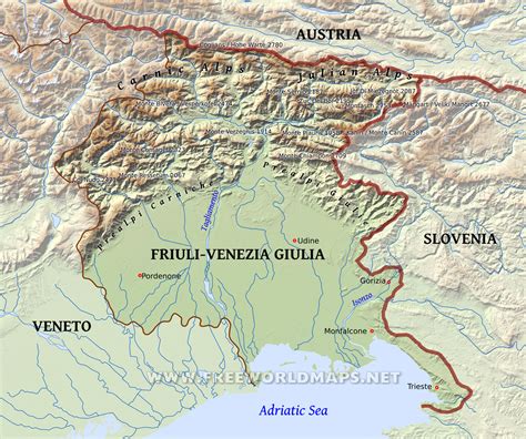 Region Of Friuli Venezia Giulia Italia Mia
