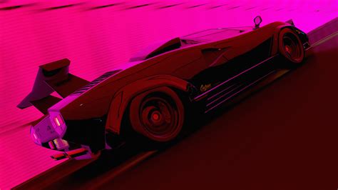 Lamborghini Countach In The Light Tunnel 4k Wallpaperhd Cars