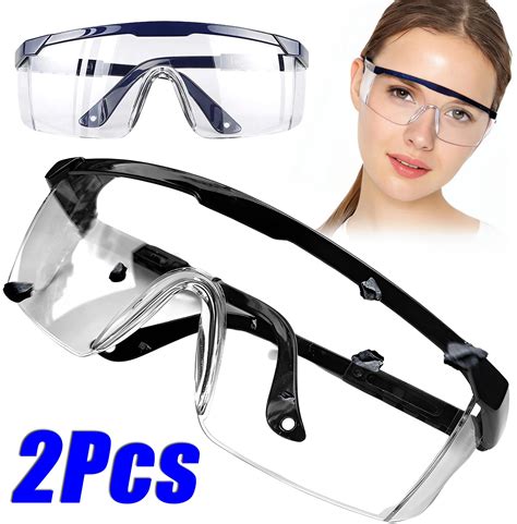 2pcs Anti Splash Work Safety Glasses Eye Protecting Lab Goggles Protective Industrial Wind Dust