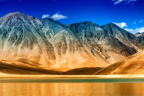 Mountains And Pangong Tso Lake Leh Ladakh Jammu Kashmir India