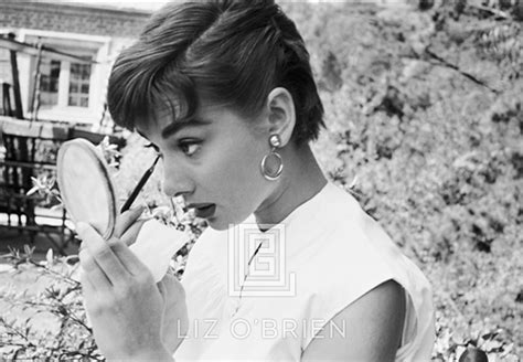 Audrey Hepburn Putting On Makeup In Mirror 1953 By Mark Shaw Liz Obrien