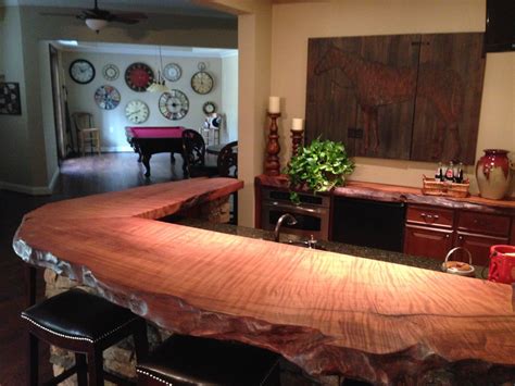 Live Edge Bar Top Table Decoration Examples
