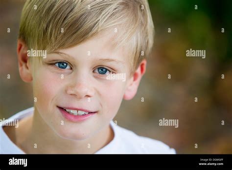 Boy 9 Years Old Portrait Stock Photo Alamy