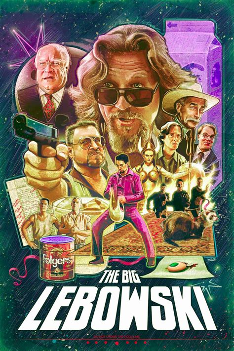 The Big Lebowski Original Painting Movie Film Wall Art Print Premium