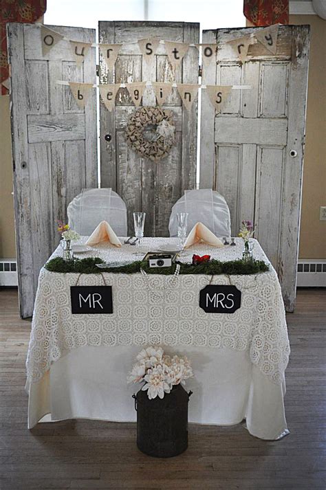 Shabby Chic Vintage Wedding Our Shabby Chic Sweetheart Table With Old