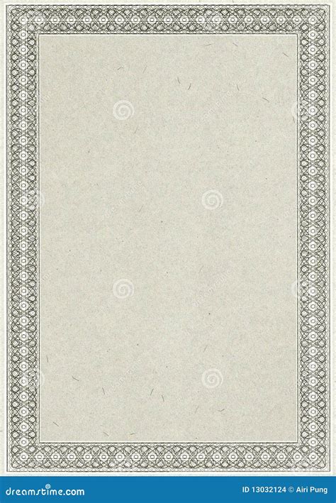 Classic Blank Diploma Or Certificate With Border Stock Illustration