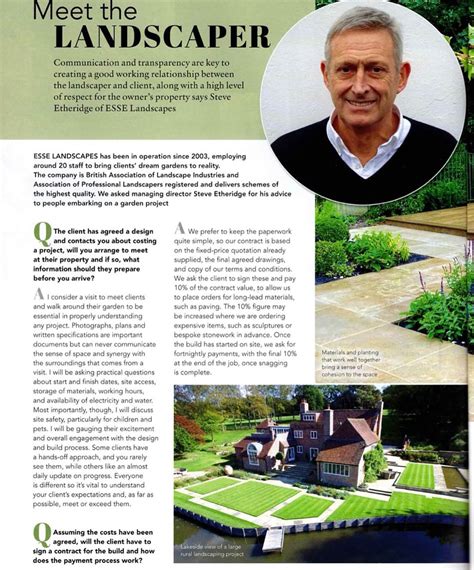 esse landscapes featured in dream garden magazine esse landscapes