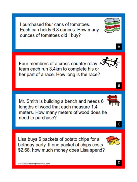 Word Problems For Fifth Graders