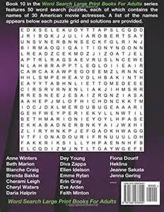 Large Print Word Search Puzzles Featuring American Movie