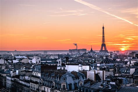 Sunset In Paris Royalty Free Stock Photo