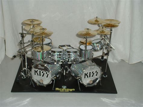 Scale Model Of One Of Eric Carr S Drum Kits Built By Craftsman Rick