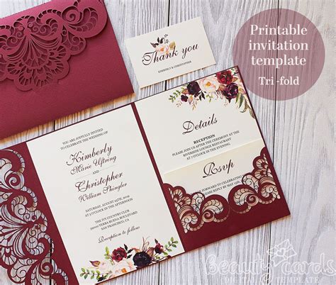Diy Printable Wedding Invitations Template Printable Templates