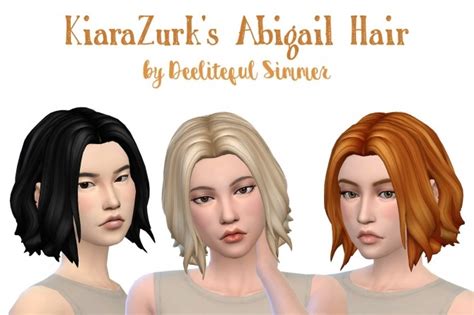 Kiara Zurks Abigail Hair Retexture At Deeliteful Simmer Sims 4 Updates