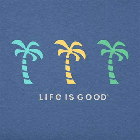 Mens Three Palms Short Sleeve Tee Life Is Good Official Site