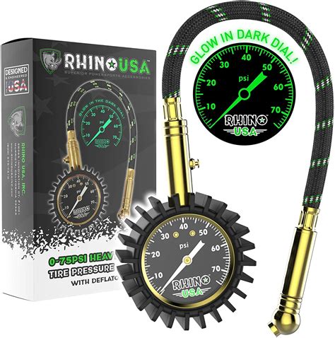 These gauges usually have greater accuracy requirements over general purpose gauges. Rhino USA Heavy Duty Tire Pressure Gauge