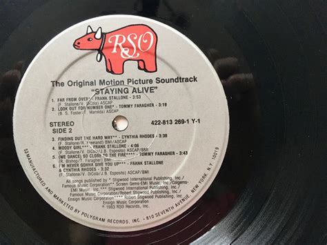 Staying Alive Soundtrack Lp Vinyl Record Album Rso 813 Etsy