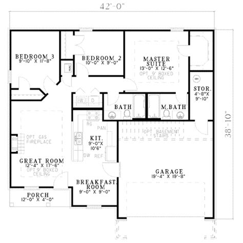 Traditional Style House Plan 3 Beds 2 Baths 1082 Sqft Plan 17 582