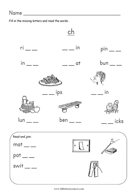 Ch Sounds Worksheet