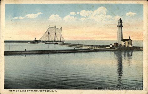View On Lake Ontario Oswego Ny Postcard