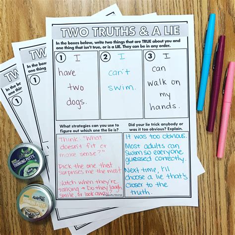 Two Truths And A Lie Game With Free Printable Speechy Musings