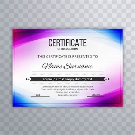 Premium Vector Certificate Premium Template Awards Diploma Colorful