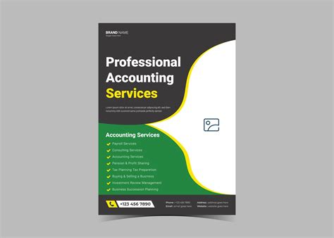 Accounting And Bookkeeping Service Flyer Template 3323005 Vector Art