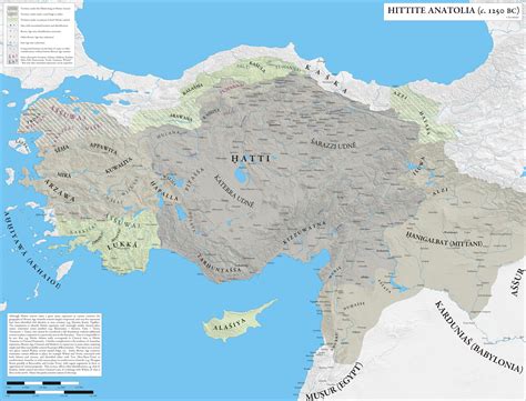 Anatolia In 1300bce Dominated By The Hittite Empire Map Historical
