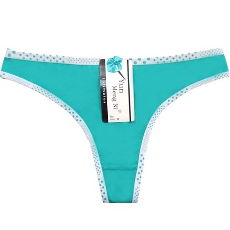 Sexy Women Thong Panty Soft Briefs Panties Wholesale Plain Cotton T