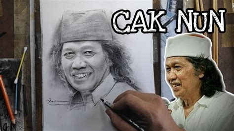 Membuat Sketsa Cak Nun Pakai Pensil Youtube