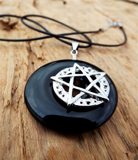 Pentagram Pendant Silver Handmade Necklace Star Witch Wicca Fine Pewter