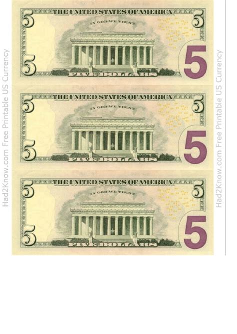 dollar bill template  printable