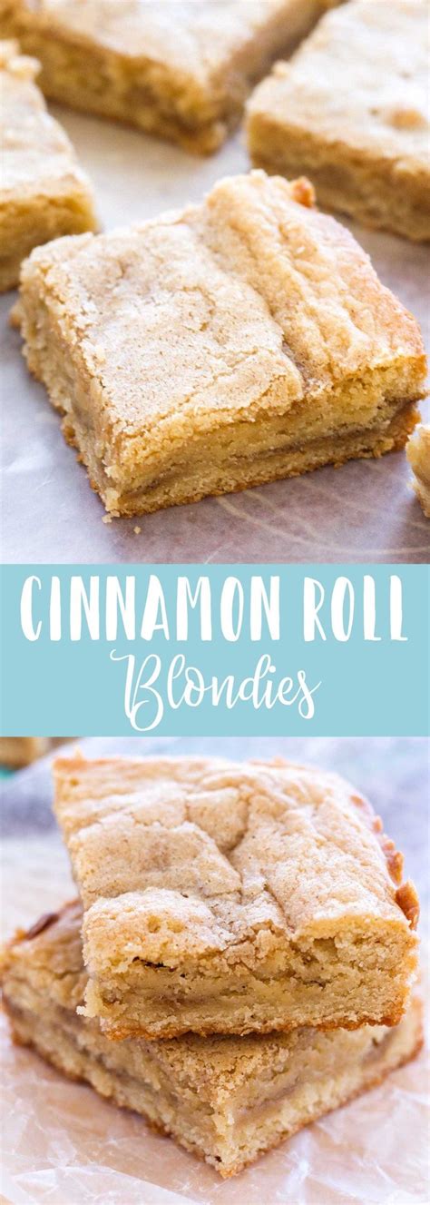 These Delicious Cinnamon Roll Blondies Have A Layer Of