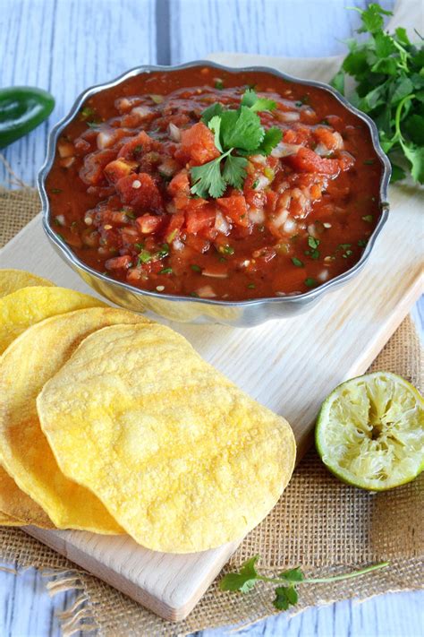 This creamy green enchilada sauce could not be simpler. Cantina Style Salsa with Homemade Corn Tortilla Chips ...