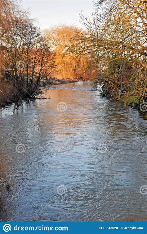 A Picturesque River Scene Stock Image Image Of Blue 138436201