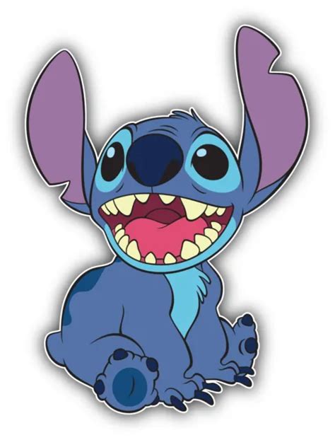 Lilo And Stitch Happy Cartoon Sticker Bumper Decal Sizes 375