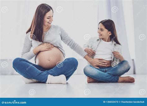 Pregnant Woman Stock Photo Touching Belly Pregnantbelly