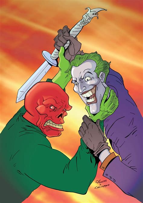 Joker Vs Red Skull The Red Skull Vs The Joker Original Artwork And