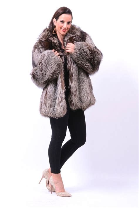 Fox Fur Coat Silver Fox Furs Red And Blue Winter Jackets Ebay
