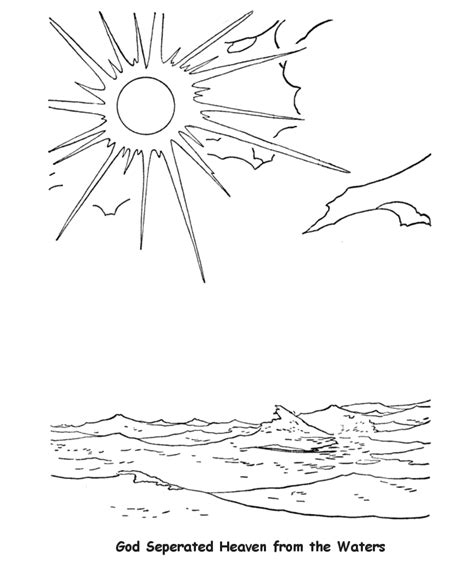 Days of creation coloring page and handwriting practice creation. Bible Printables - Creation Coloring Pages - Bible ...