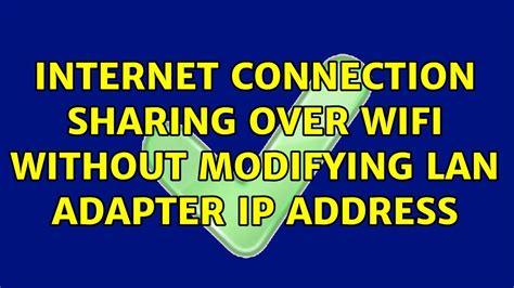 If you are experiencing issues with the internet on your computer, where it is connecting and disconnecting again and again, it could be due to several possible reasons. Internet connection sharing over WIFI without modifying ...