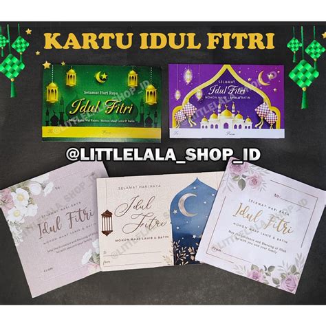 Jual KARTU UCAPAN LEBARAN EID GREETING CARDS KARTU UCAPAN IDUL FITRI