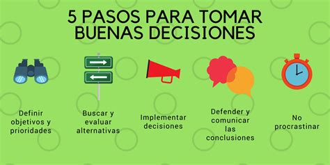 5 Pasos Para Tomar Buenas Decisiones Dpersonas