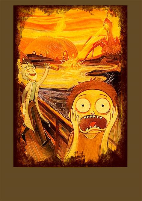 The Scream With Rick And Morty This Best Actuality Art Oil Paint