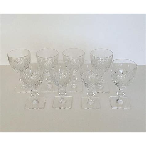 Vintage Hawkes Cut Crystal Wine Glasses Set Of 8 Chairish