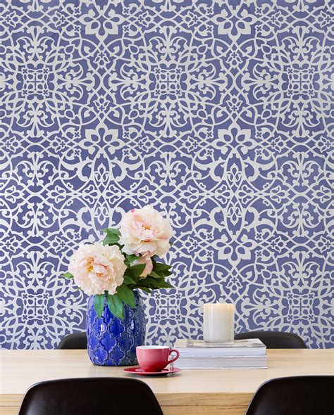 Buy Palace Trellis Moroccan Wall Stencil For Painting Feature Wall