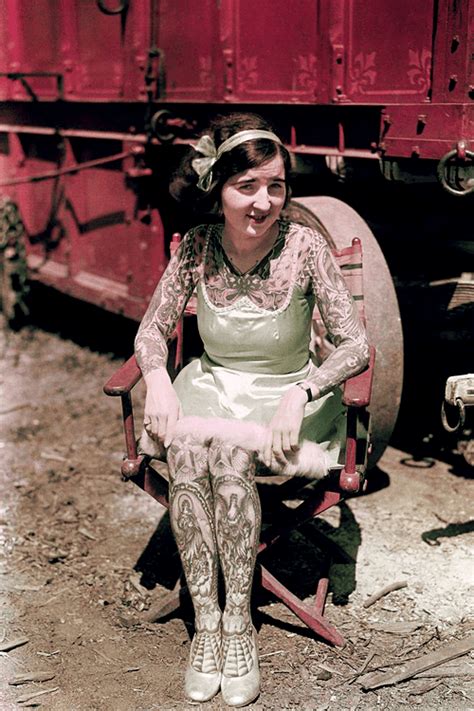 Tattooed Lady Photographed For National Geographic 1931