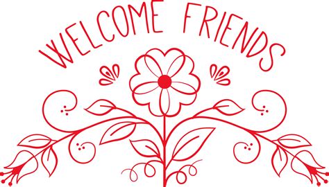 Welcome Friends SVG file - SVG Designs | SVGDesigns.com | Art outlines, Welcome friends, Friends svg