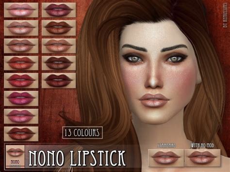 Remussirions Nono Lipstick Sims 4 Sims Natural Lipstick
